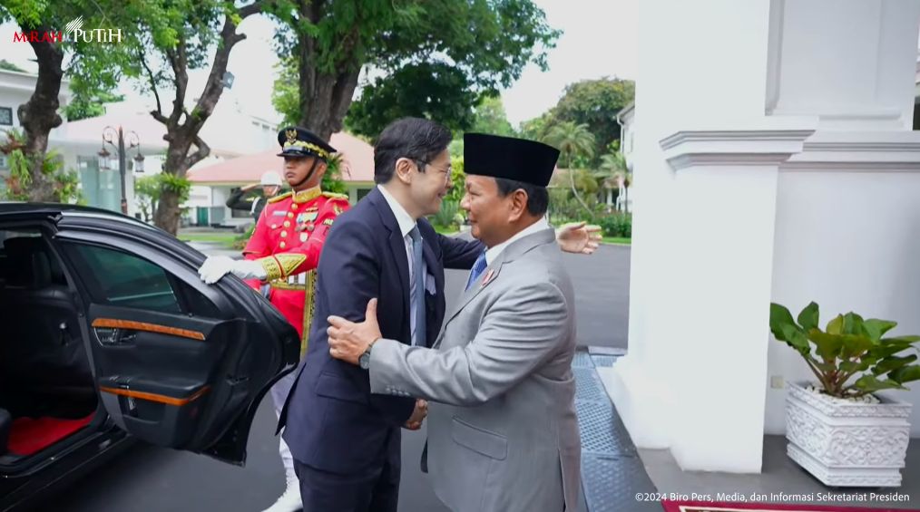 Presiden Prabowo Terima Kunjungan PM Singapura Lawrence Wong, Istana Merdeka, Rabu, (6/11/2024). (Tangkapan Layar Youtube Sekretariat Presiden)