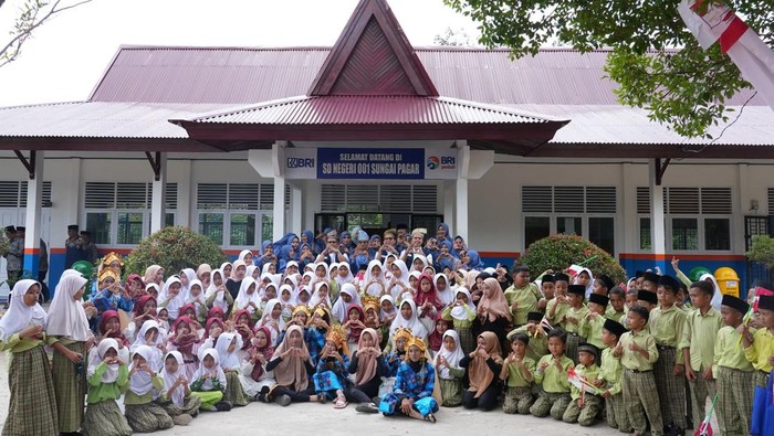 SDN 001 Sungai Pagar, Kampar, Riau setelah direnovasi BRI (Foto: Dok. Istimewa)