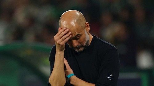 Soccer Football - Champions League - Sporting CP v Manchester City - Estadio Jose Alvalade, Lisbon, Portugal - November 5, 2024
Manchester City manager Pep Guardiola Action Images via Reuters/Andrew Boyers     TPX IMAGES OF THE DAY