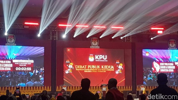 Suasana di lokasi debat kedua Pilgub Sumut