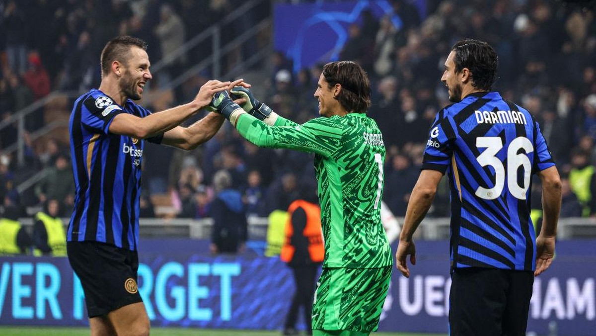 Pertahanan tangguh Inter Milan bikin Arsenal frustrasi (Getty Images/Giuseppe Cottini)