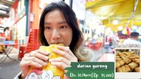 Jessica Jane, YouTuber yang sering membagikan momen kuliner. Kali ini, ia pergi berlibur ke Malaysia dan mengunjungi pusat kuliner untuk kulineran kaki lima. Foto: YouTube Jessica Jane