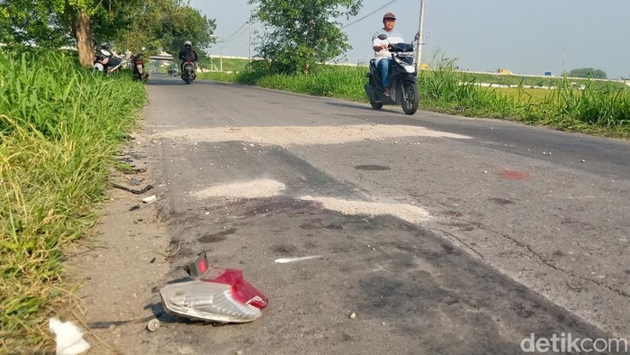 Lokasi kecelakaan dua sepeda motor di Jalan Delanggu-Polanharjo, Klaten, Kamis (7/11/2024).