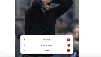 Padahal Arsenal sudah sangat gencar menyerang Inter. Foto: X.com