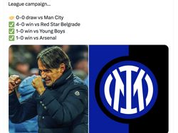 Meme Pertahanan Gerendel Inter Bikin Arsenal Tak Berkutik