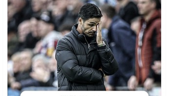 Dua kekalahan beruntun dialami oleh Arsenal. Foto: X.com