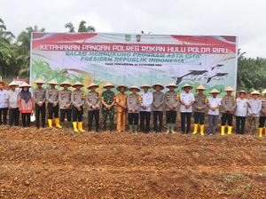 Polres Rohul Tanam Jagung-Tebar Benih Ikan Sukseskan Program Asta Cita Presiden
