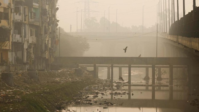 A highrise building is pictured on a polluted smoggy morning in New Delhi, India, November 7, 2024.REUTERS/Anushree Fadnavis
