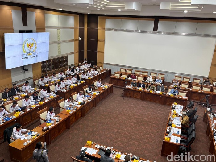 Rapat Komisi I DPR dengan BSSN, 7 November 2024. (Anggi Muliawati/detikcom)