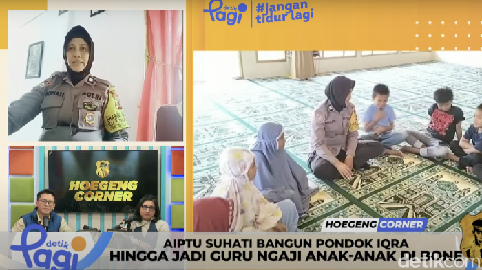Aiptu Suhati dalam program Hoegeng Corner di detikPagi