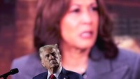 Sementara itu, di hadapan pendukungnya, Harris mengakui kekalahan atas Trump. Namun, ia berjanji untuk terus memperjuangkan isu-isu yang ia kampanyekan. (AP Photo/Evan Vucci)