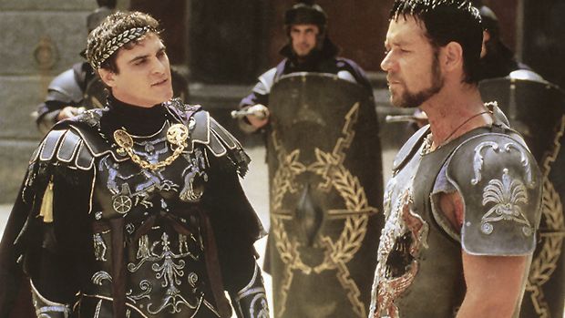Cuplikan adegan di film Gladiator (2000).