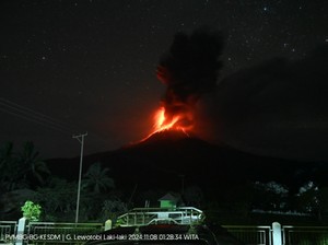 Gunung Lewotobi Laki-laki Kembali Erupsi, Ribuan Warga Masih di Pengungsian