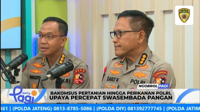 Kabagdiapers Rodalpers SSDM Polri Kombes Sugiarto dan Kabid Kesmapta Pusdokkes Polri Kombes dr. Djarot Wibowo.