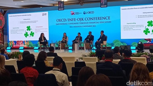 Konferensi OECD/INFE OJK bahas edukasi keuangan bagi masyarakat, Nusa Dua, Badung, Bali, Jumat (8/11/2024).a