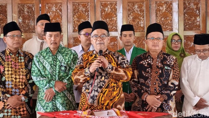 MUI bersama PCNU dan PDM Bantul menyatakan menolak pemberantasan miras di Bantul, Jumat (8/11/2024).