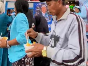 Pedagang Bakso Ketiban Rejeki Nomplok di Sela Debat Pilbup Bondowoso