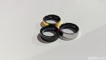 Cincin pintar ini akan hadir dalam tiga pilihan warna yaitu Gold, Silver, dan Black serta empat pilihan ukuran. Foto: Virgina Maulita Putri/detikINET