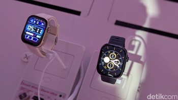 Berikutnya ada Itel Smart Watch Storm Ultra dengan layar anti-gores, bodi metal yang tangguh, layar HD 2 inch, dan dukungan untuk lebih dari 100 olahraga. Foto: Virgina Maulita Putri/detikINET
