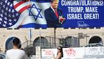 Wajah Trump Mejeng di Israel Usai Menang Pilpres AS 2024