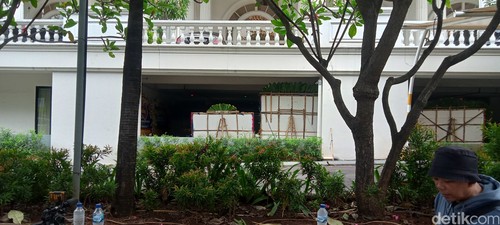 Suasana lokasi pernikahan Febby Rastanty dan Drajad Djumantara.