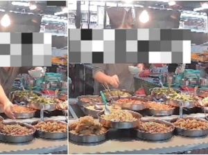 Jijik! Pemilik Kedai pakai Sendok Bekas Mulutnya saat Cicip Jualannya