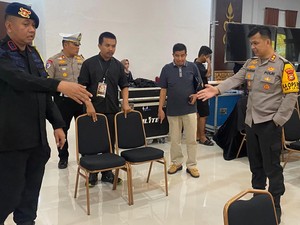 Kapolres-PJU Polda Riau Cek Kesiapan Debat Pilbup Inhu, Imbau Pendukung Tertib