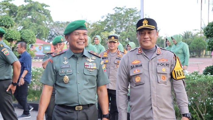 Kapolres Rohil dan Danrem 031/WB (Dok Humas Polres Rohil)