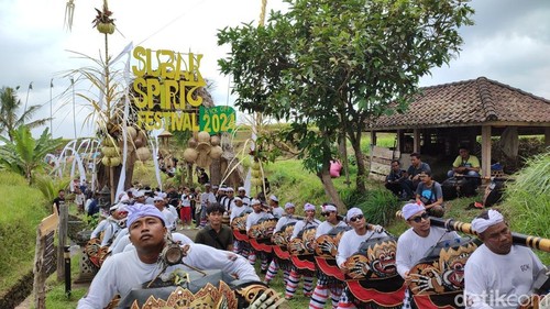 Pembukaan Subak Spirit Festival 2024 di Monumen UNESCO Subak Jatiluwih di Kecamatan Penebel, Tabanan, Bali, Sabtu (9/11/2024). (Foto: Ahmad Firizqi Irwan/detikBali)