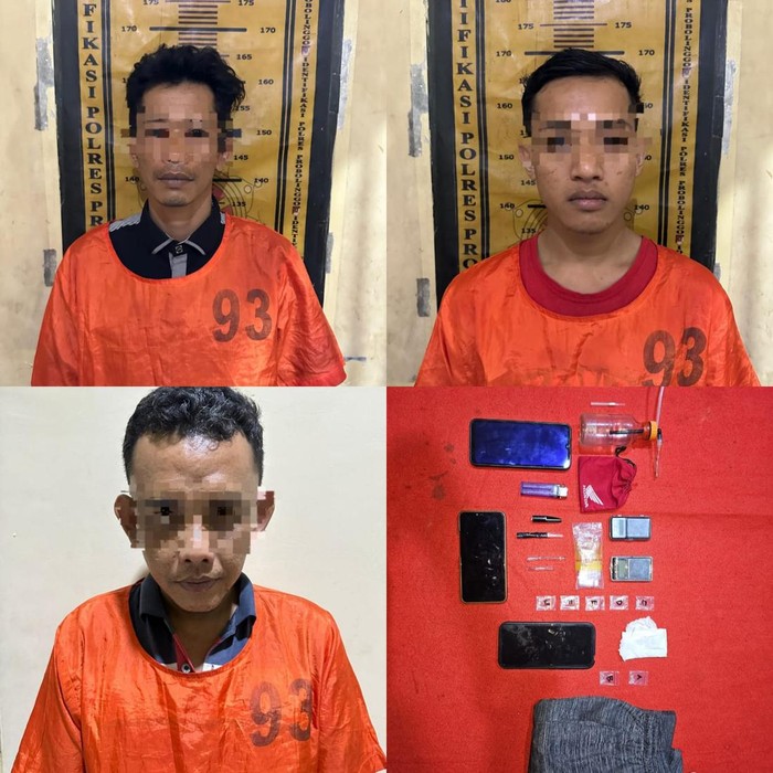 Tersangka pengedar sabu dan barang bukti di Probolinggo