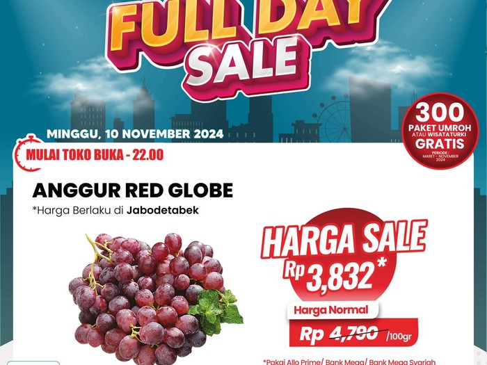 Transmart Full Day Sale- Anggur Red Globe