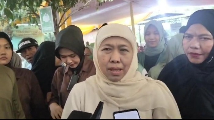 Cagub Jatim Khofifah saat kampanye di Probolinggo