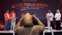 Debat publik kedua Pilgub Sulsel mengangkat tema ekonomi, infrastruktur dan tata kelola sumber daya alam. 