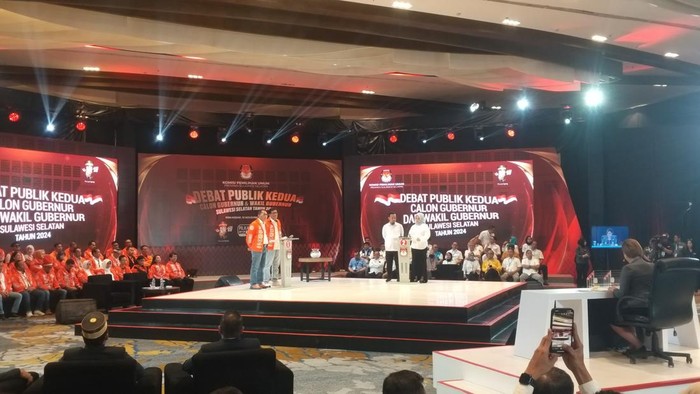 Debat kedua Pilgub Sulsel 2024.