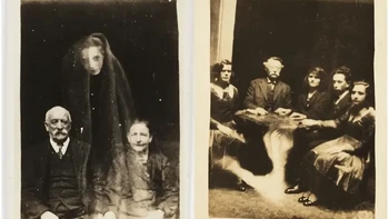 William Hope mengaku dapat mendokumentasikan penampakan orang yang sudah meninggal dengan kameranya. Foto-foto ini diambil pada 1920-an. Foto: Reddit