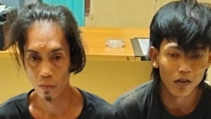 Dua pengedar sabu, VTS dan SAI ditangkap Satnarkoba Polres Banyuasin.