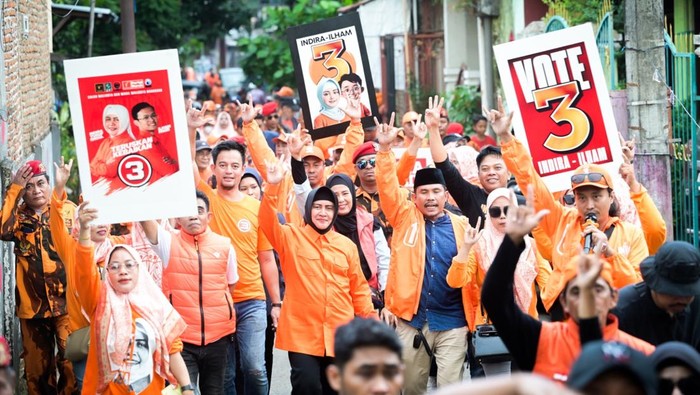 Kampanye Indira Yusuf Ismail di Manggala Makassar.
