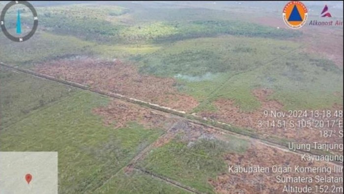 Karhutla terpantau di Tulung Selapan, OKI.