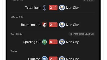 Ini hasil 4 laga terakhir City yang menyedihkan. Foto: X.com