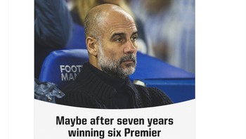 Mungkin setelah 7 tahun menang 6 Premier League, tim lain pantas memperolehnya, kata Pep. Foto: X.com
