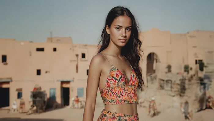 Model Virtual di kampanye Mango.