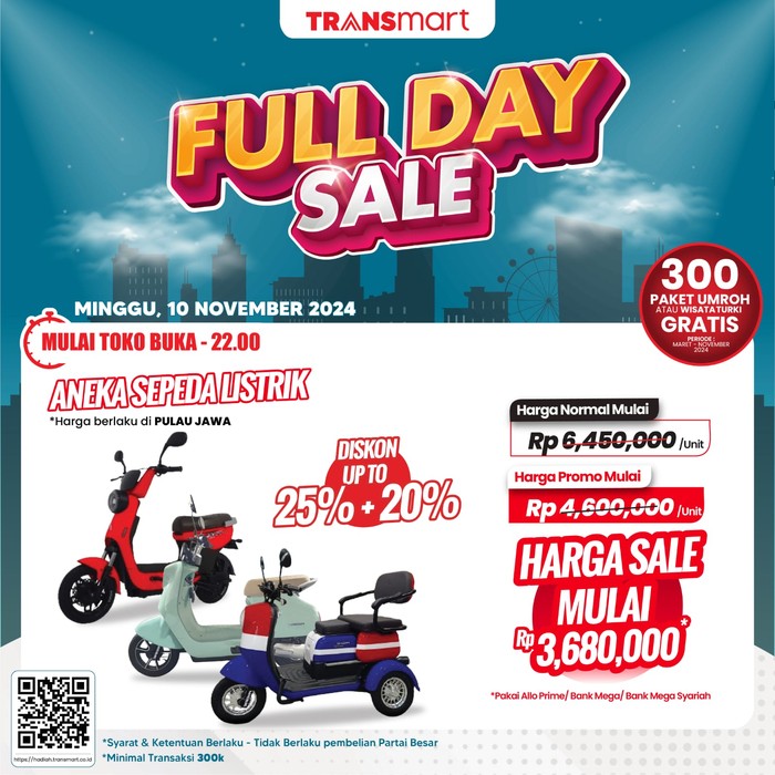 Transmart Full Day Sale 10 November - sepeda listrik