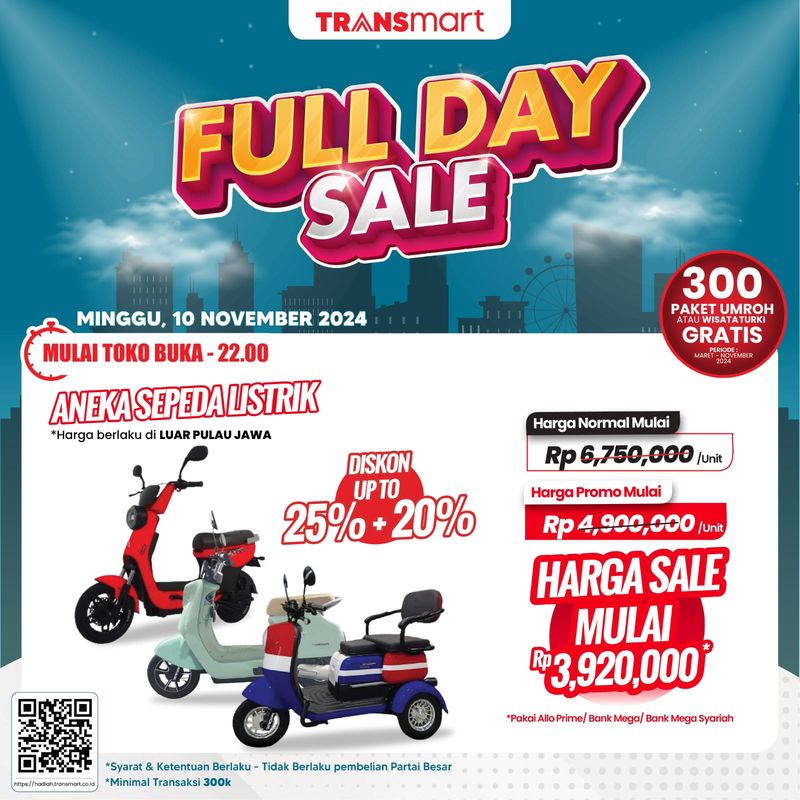 Transmart Full Day Sale 10 November - sepeda listrik