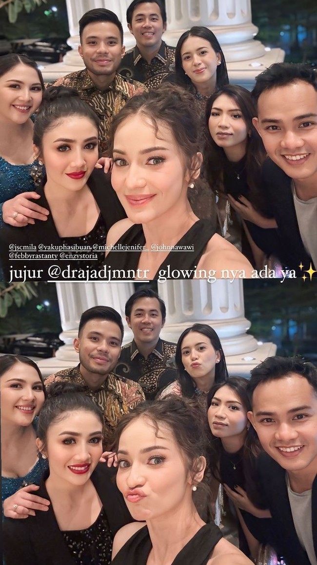 Jessica Mila yang merupakan sahabat Febby juga terlihat hadir. Jessica hadir bersama suaminya, Yakup Hasibuan. Foto: Instagram