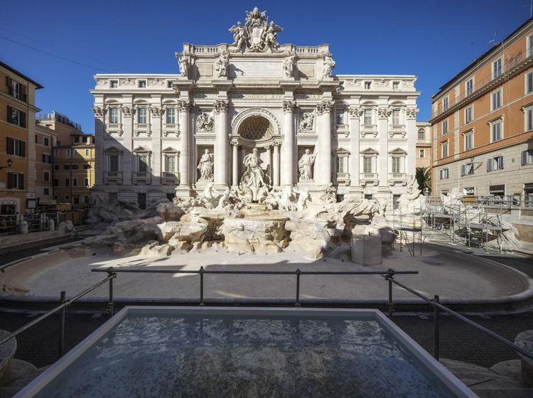 Air Mancur Paling Populer di Roma Surut Imbas Renovasi