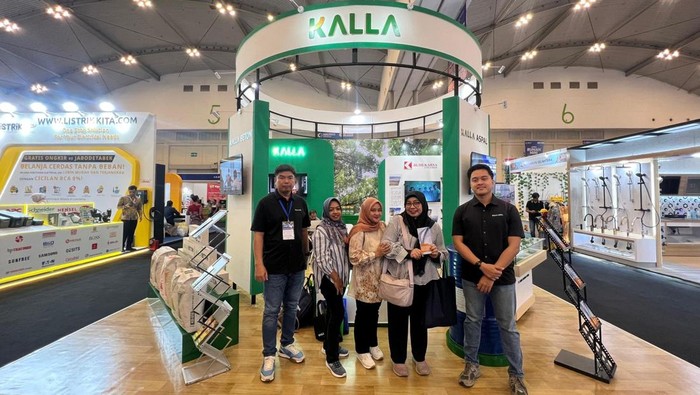 Booth activity Kalla Construction dalam Expo Konstruksi Indonesia di Indonesia Convention Exhibition (ICE) BSD.