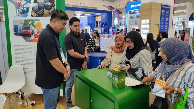 Booth activity Kalla Construction dalam Expo Konstruksi Indonesia di Indonesia Convention Exhibition (ICE) BSD.