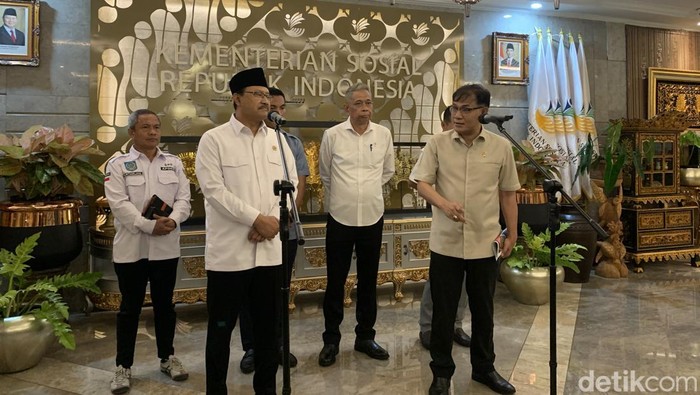 Kementerian Sosial (Kemensos) membuat program bersama Badan Percepatan Penanggulangan Kemiskinan (BP Taskin). (Devi Puspitasari/detikcom)