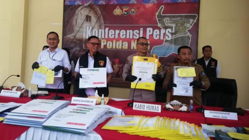 Konferensi pers kasus TPPO di Mapolda NTB, Senin (11/11/2024). (Helmy Akbar/detikBali)