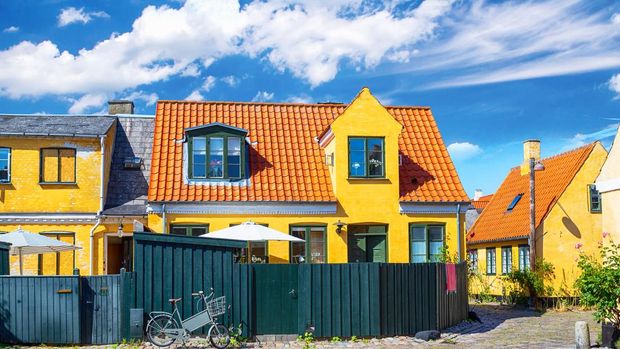 Kota tua Dragor dekat Kopenhagen, Denmark